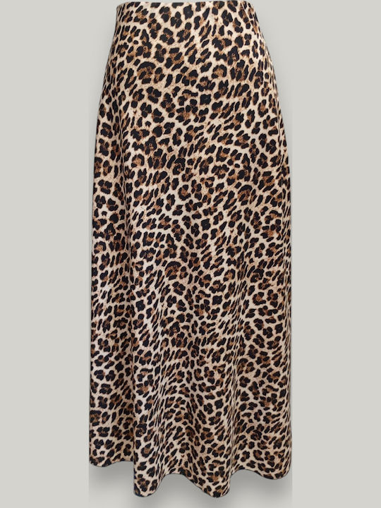 Midi Skirt Leopard Animal Print