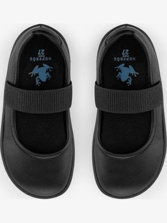 Kids Ballerinas with Hoop & Loop Closure Black