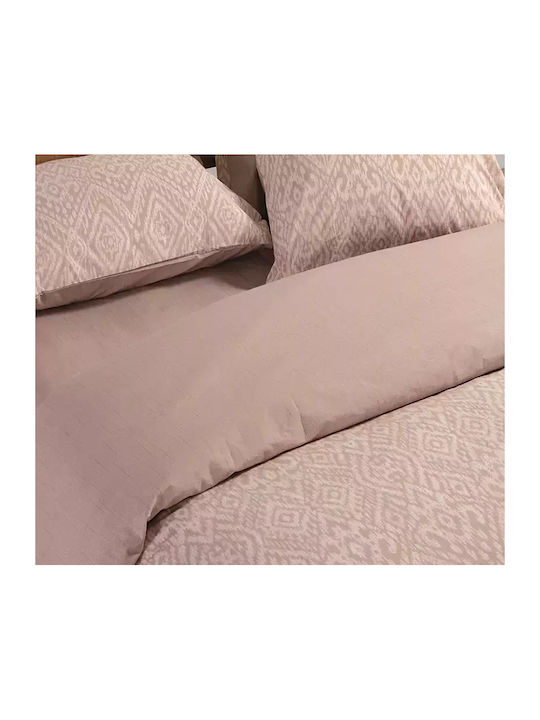 Nef-Nef Homeware Duvet Cover Set Cotton Queen with 2 Pillowcases 240x230 Orion Beige
