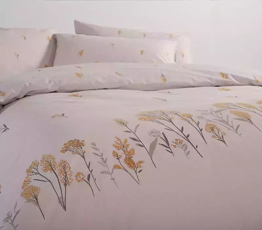 Nef-Nef Homeware Duvet Cover Set Cotton Queen with 2 Pillowcases 240x230 Fragesca Grey
