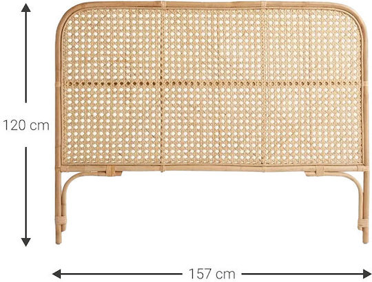 Polihome Bed Headboard Jadiso Wooden Beige 157x120cm