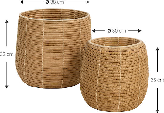 Polihome Morsal Διακοσμητικό Καλάθι Ψάθινο 30x30x100εκ.