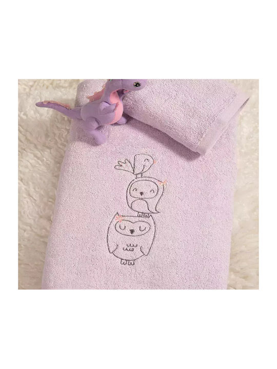 Nef-Nef Homeware Σετ Βρεφικές Πετσέτες 2τμχ Best Friends Lavender 70x140cm Βάρους 420gr/m²