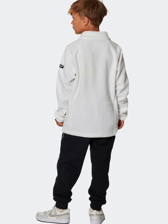Αθλητική Παιδική Ζακέτα Fleece White