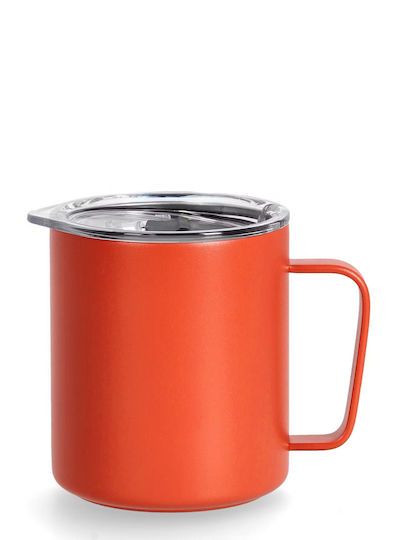 Ποτήρι Θερμός Ανοξείδωτο 355ml Canyon Red με Λαβή