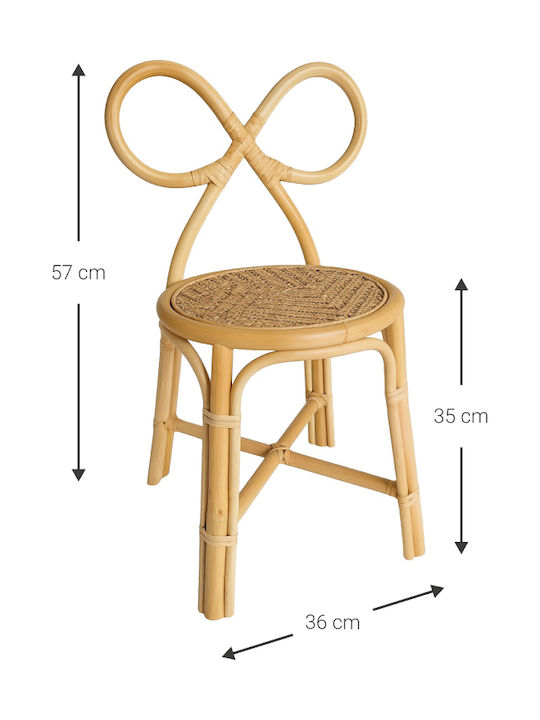 Kids Chair Bow Beige