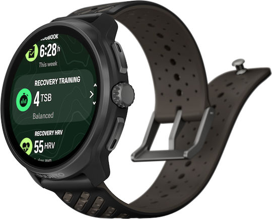 Suunto Race 2 Titanium 49mm Waterproof Smartwatch with Heart Rate Monitor (Titanium Black)