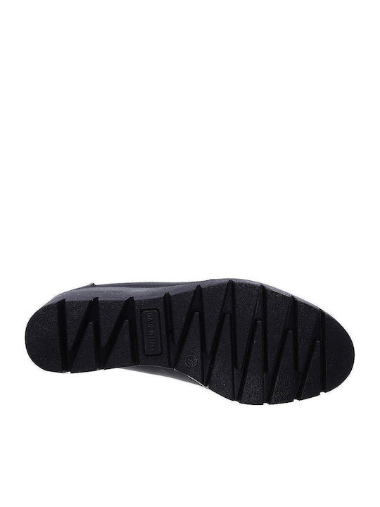 Ανατομικά Γυναικεία Slip-On Δερμάτινα Μαύρα