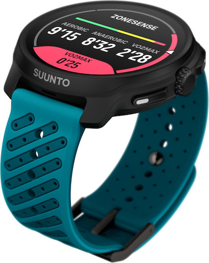 Suunto Race 2 Stainless Steel 49mm Waterproof Smartwatch with Heart Rate Monitor (Wave Blue)