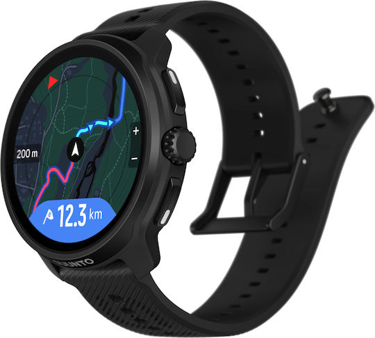 Suunto Race 2 Stainless Steel 49mm Waterproof Smartwatch with Heart Rate Monitor (All Black)