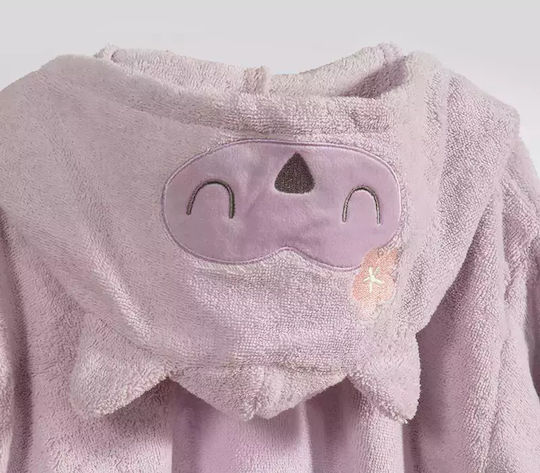 Nef-Nef Homeware Детска Шапка-Худи Много Добри Приятели Лилава 70x120см