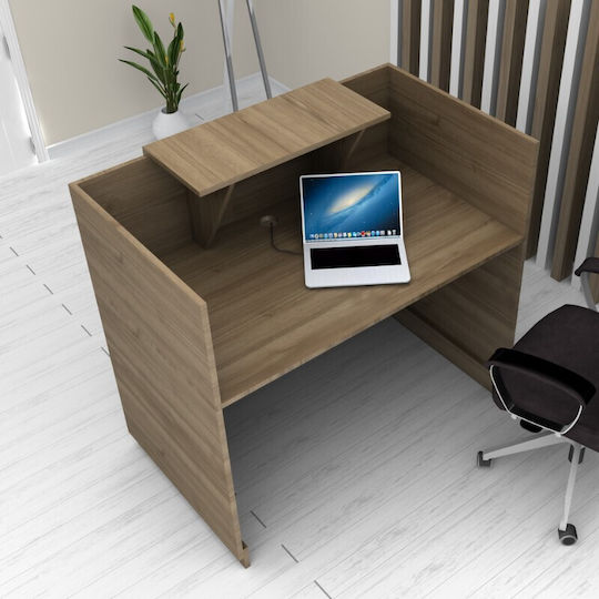 Megapap Office Reception Walnut L120xW70xH110cm