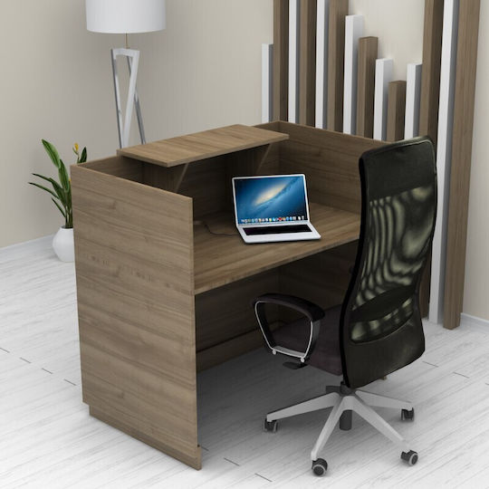 Megapap Office Reception Walnut L120xW70xH110cm