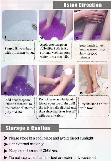 Jumbo Ολοκληρωμένο Σετ Πεντικιούρ Jelly Spa Bathrani Λεβάντα 3τμχ