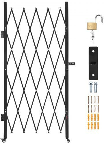 Vevor Metal Fence Gate in Black Color xcm