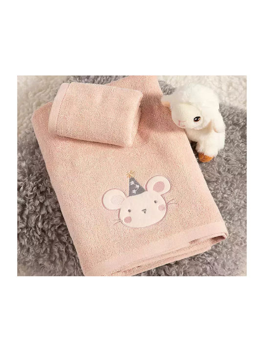 Nef-Nef Homeware Σετ Βρεφικές Πετσέτες 2τμχ Special Party Pink Pink Βάρους 420gr/m²