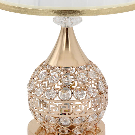 Keskor Metal Table Lamp for Socket E27 LED with Gold Shade and Base
