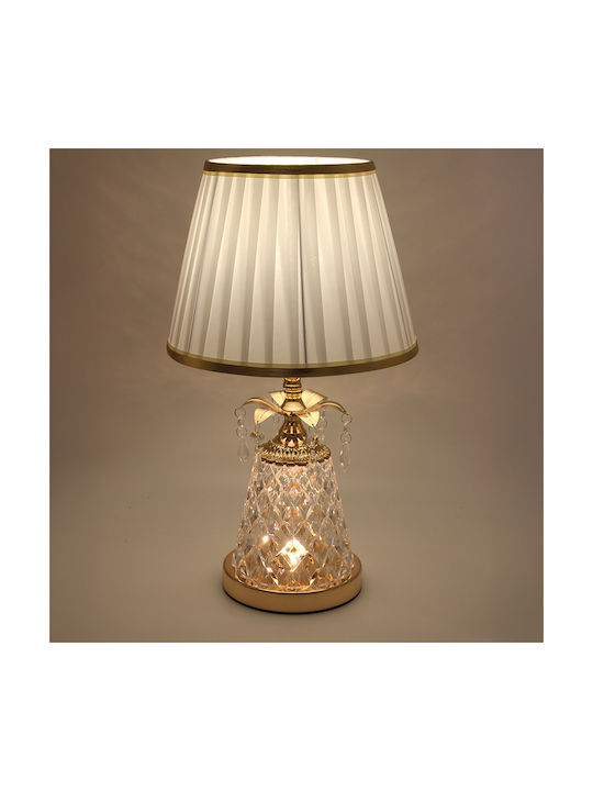 Keskor Metal Table Lamp for Socket E27 with Gold Shade and Base