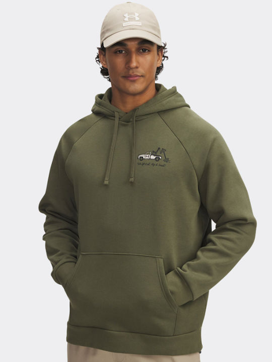Rival Sweatshirt With Hood Green