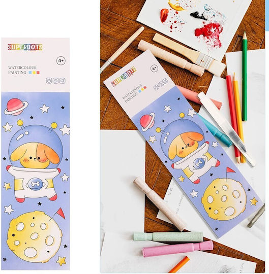 Mini Carte De Colorat Pictură Cu Apă 20 Pagini Ilustrații 4 Ani+