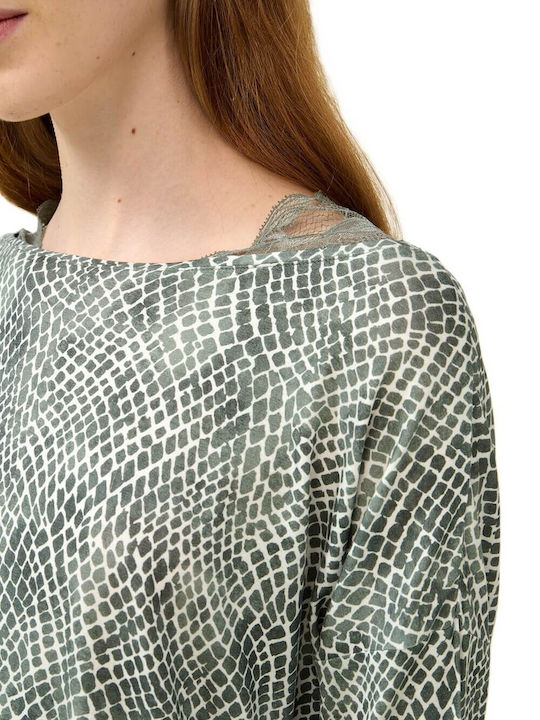 Vamp Καλοκαιρινό Γυναικείο Σετ Πιτζάμας Πράσινο Φασκόμηλο