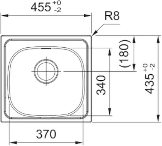 Franke Spark Skn 610-37 Ένθετος Inox Σατινέ Μ45.5xΠ43.5cm