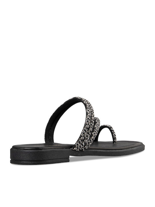 Women's Flat Sandals in Black Color