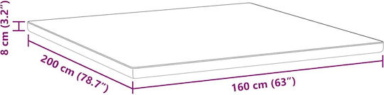 vidaXL Топ Матрак Двойно Пяна 160x200x8см