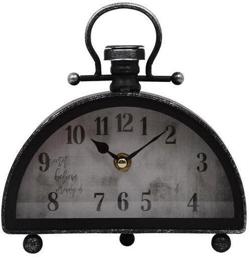 Fylliana Tischuhr Analog Metallisch Schwarz