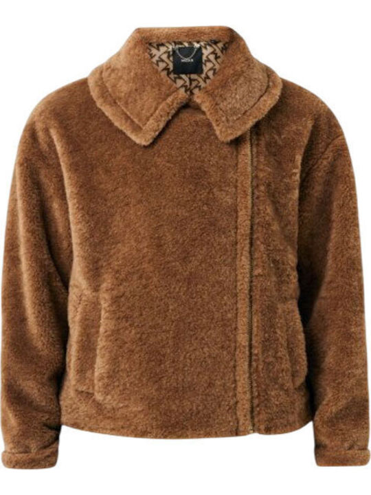 Γυναικείο Biker Jacket Teddy Brown