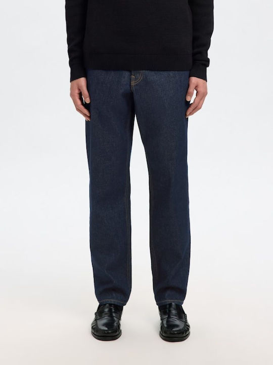 Ανδρικό Παντελόνι Τζιν με Regular Tapered Εφαρμογή Dark Blue