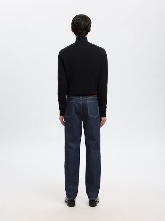 Ανδρικό Παντελόνι Τζιν με Regular Tapered Εφαρμογή Dark Blue