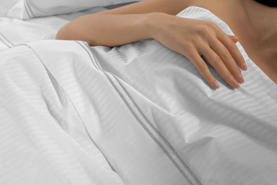 Guy Laroche Duvet Cover Cotton Satin Super King 225x245 Nice White Light Silver