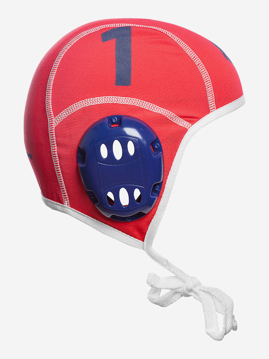 Шапка За Водна Поло Вратар No 1 Mad Wave Water Polo Cap Червен Син M0597020105w