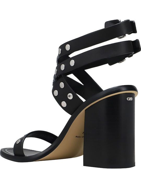Irene Leather Sandals Black