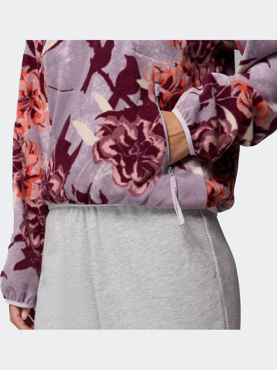 Sequoia Grove Bluza Damă Iarnă Fleece pentru Drumeție Mânecă Lungă cu Fermoar Violet