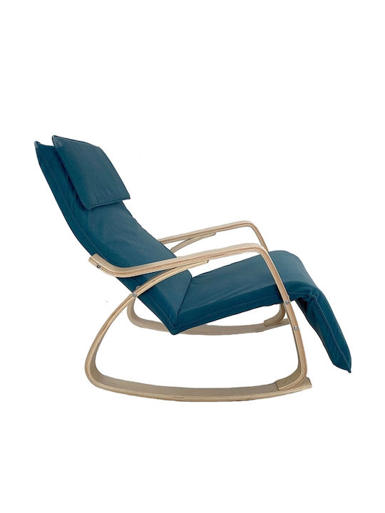 Rocking Armchair Blue 67x127x91cm
