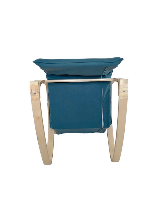 Rocking Armchair Blue 67x127x91cm