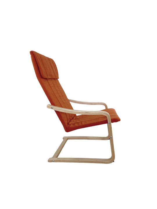 Nordvik Πολυθρόνα Πορτοκαλί 60x71x105cm