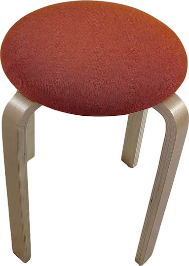 Табуретка Дневна стая Дърво Miloa Orange/natural 42x42x45бр