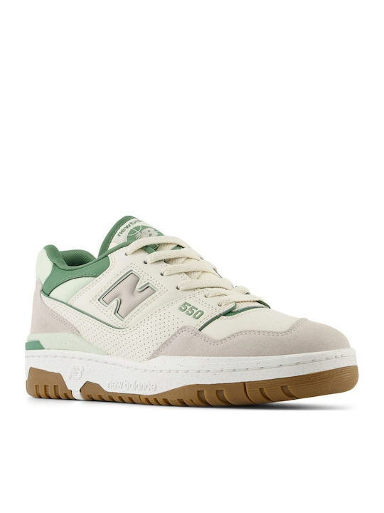 550 Women's White-Green Sneakers