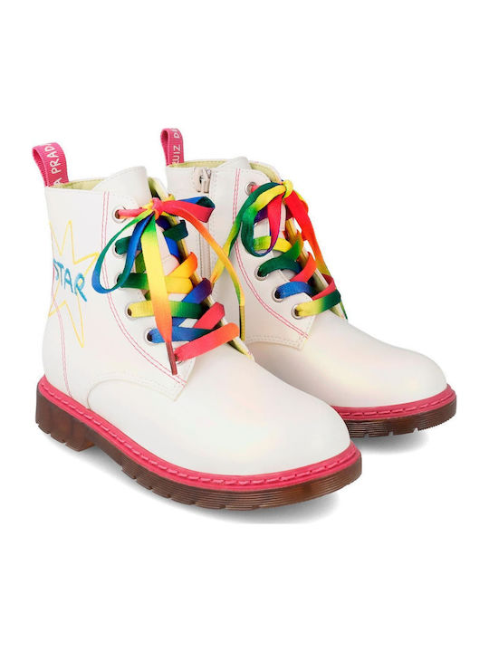 Kids Boots with Zipper Beige
