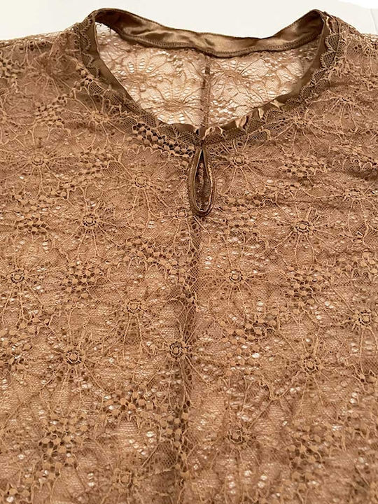 Leilieve Beige Lace Bodysuit Divina M1811