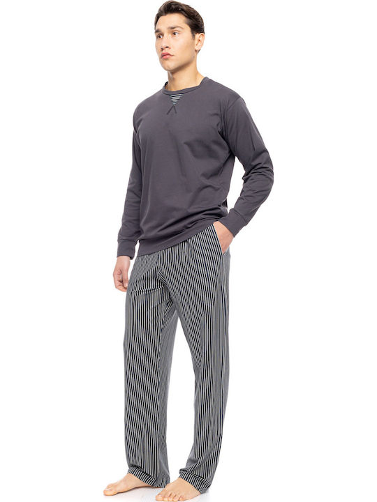 Ulisse Men's Winter Pajamas Set Stone Grey