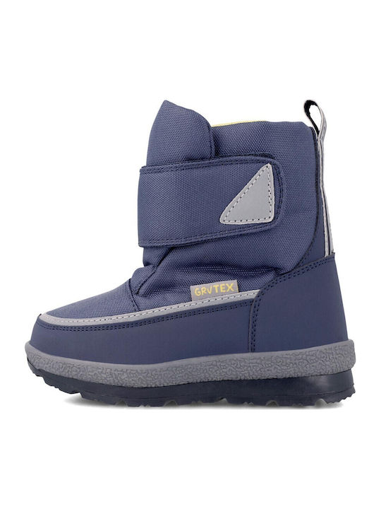 Kids Snow Boots with Velcro Blue
