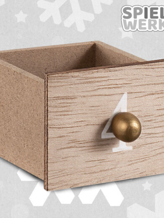 Cutie Muzicală Delemn Pentru Advent Calendar Cu Leduri 24 De Zile 27 X 6 X 35 Cm