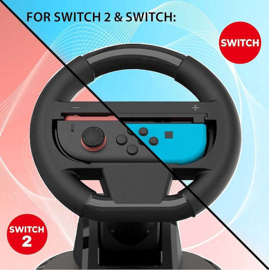 Subsonic Pro Kart Racer Duo Τιμονιέρα με Πετάλια για Switch / Switch 2 με 180° Περιστροφής