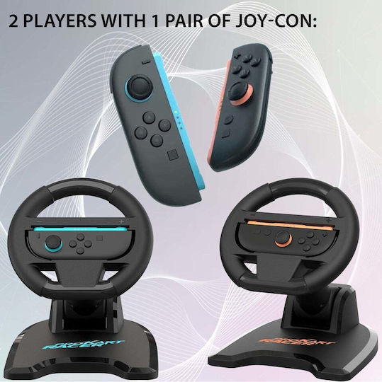 Subsonic Pro Kart Racer Duo Τιμονιέρα με Πετάλια για Switch / Switch 2 με 180° Περιστροφής