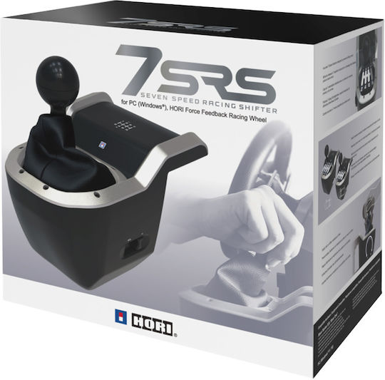 Hori Farming Control System + 7-Speed Racing Shifter Bundle Steering Wheel with Shifter and Pedals for PC with 900° Rotation