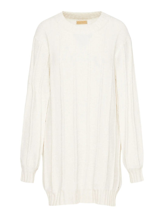 Mini Φόρεμα Πλεκτό Off White